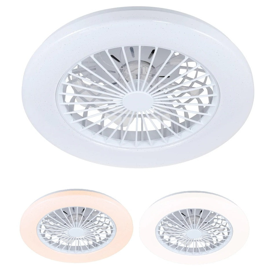 PLAFONIERA VENTILATORE FANNY LED 50W D.48,5CM.