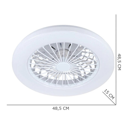 PLAFONIERA VENTILATORE FANNY LED 50W D.48,5CM.