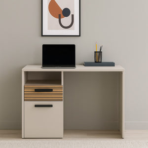 SCRIVANIA BRAVO 110X60XH76CM CASHMERE/RIGATO.