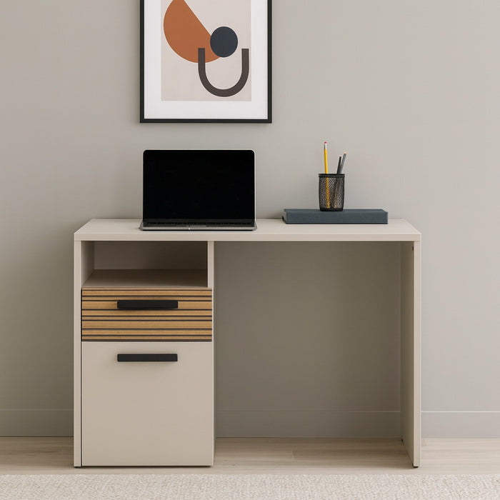 SCRIVANIA BRAVO 110X60XH76CM CASHMERE/RIGATO.