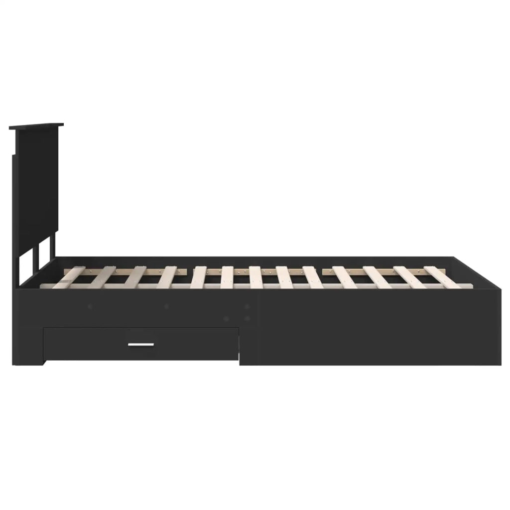 Struttura del letto Nero 135 x 190 cm Legno multistrato
