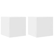 Mobili Porta TV a Parete 2pz-Credenza TV-Console TV Bianchi 30,5x30x30 cm