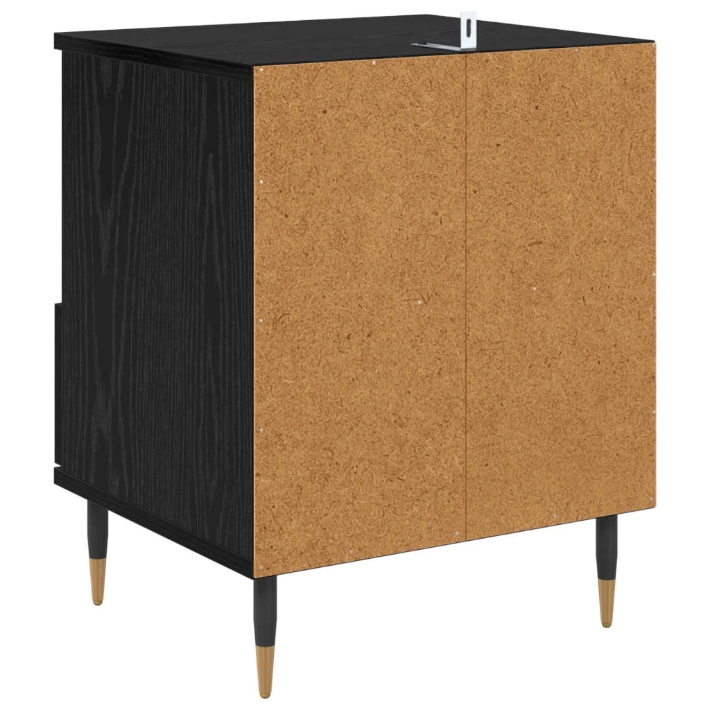 Armadio da Notte con cassetto 2 pcs Rovere Nero 40 x 35 x 50 cm 882654