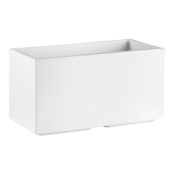 FIORIERA vaso RETTANGOLARE MATHERIA in plastica CON RUOTE 80CM VECA vari colori Color: BIANCO