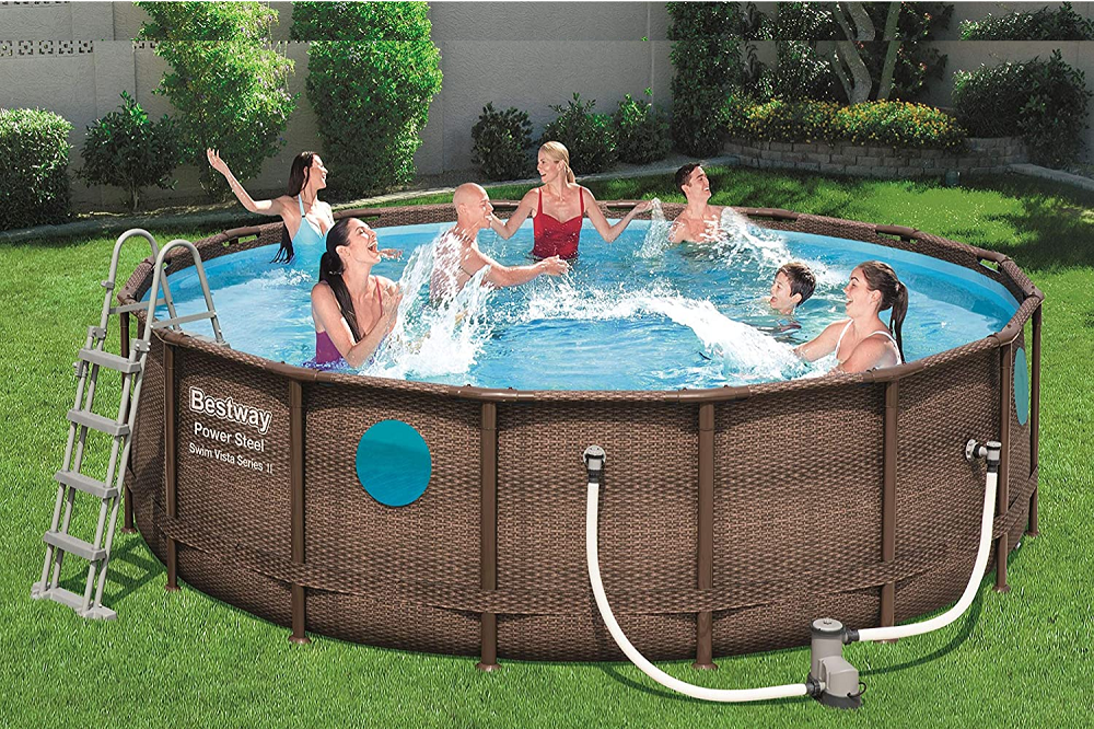 Piscina Bestway 56725 Power Steel Swim Vista 488x122 cm - Marrone