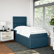 Giroletto a Molle con Materasso Blu 80x200 cm in Velluto 3294500