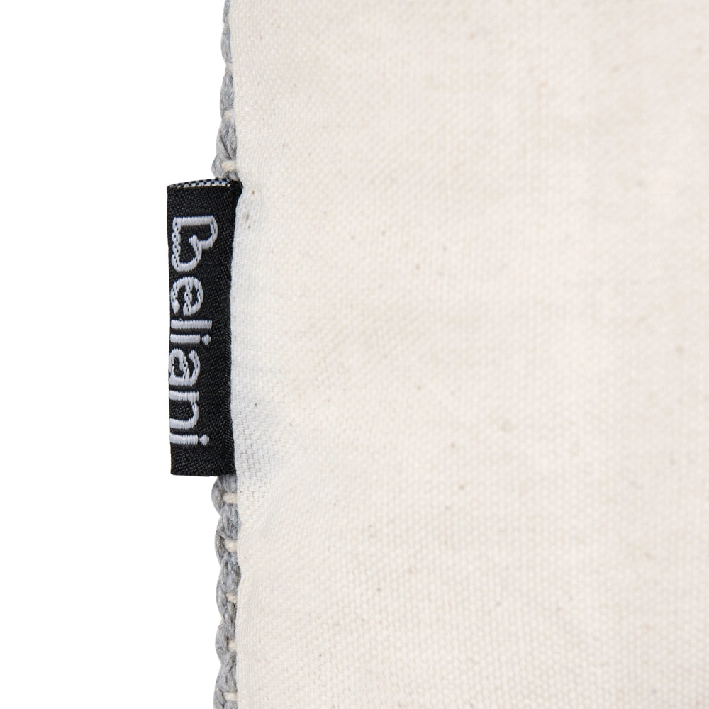 Set di 2 cuscini in cotone arancione bianco grigio 30 x 50 cm motivo geometrico nappe retrò boho