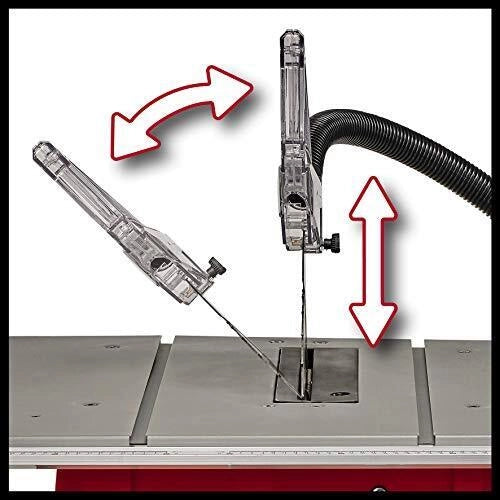 Einhell 4340490 TC-TS 2025-2 U Sega circolare da banco 2000 W regolazione altezza e inclinazione lama guida parallela arresto angolare ±60° aspirazione integrata colore Rosso-Argento