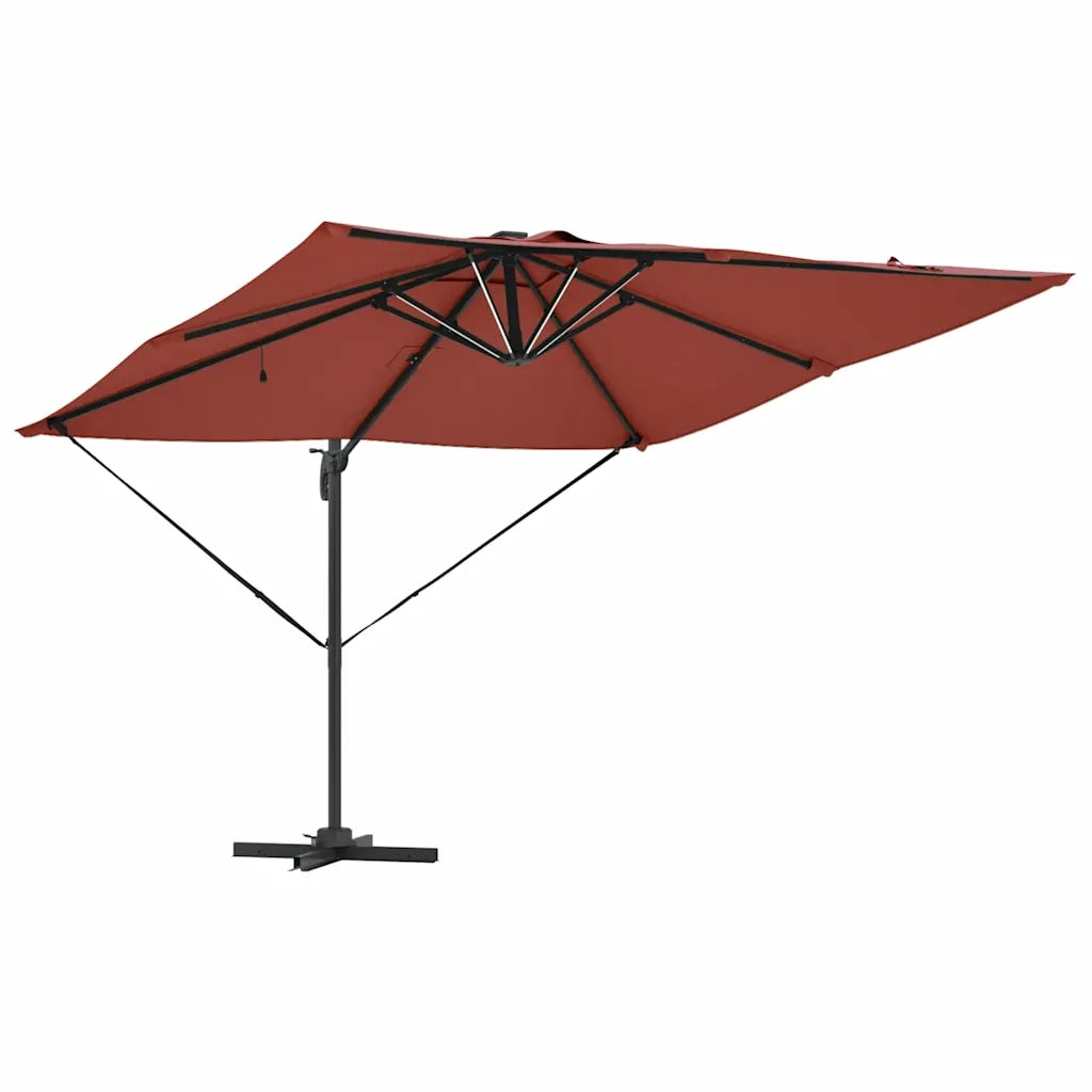 Ombrello | Parasolne Terracotta 286 x 284 x 270 cm Alluminio e Poliestere