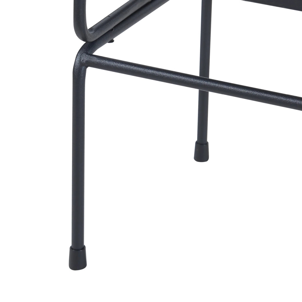 Supporto per piante in metallo 36 x 20 x 20 cm nero 03_0010717