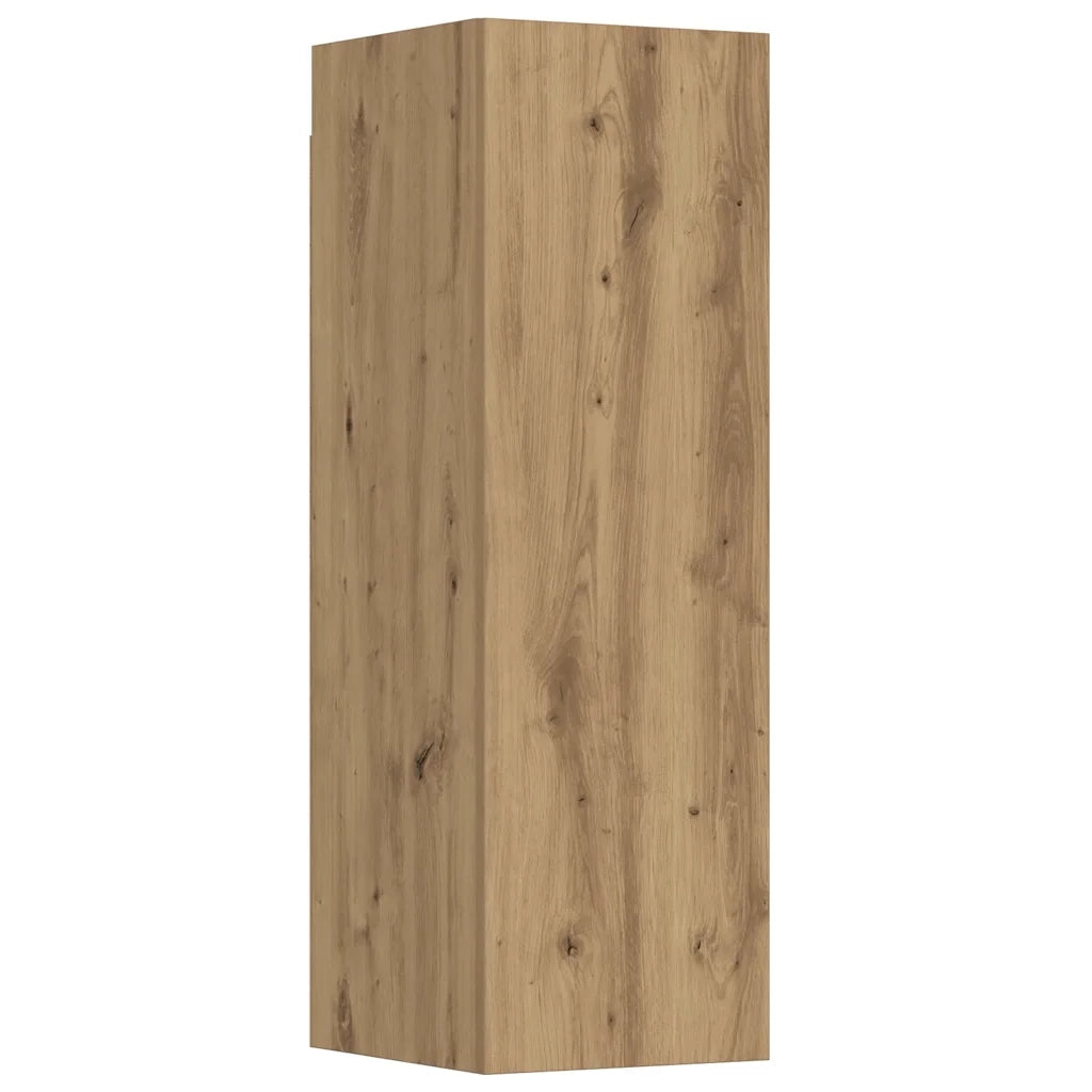 Mobili TV a Parete 3 pz-Set di 3 Credenza per TV sospesa Rovere Artigianale in Legno Multistrato 453103