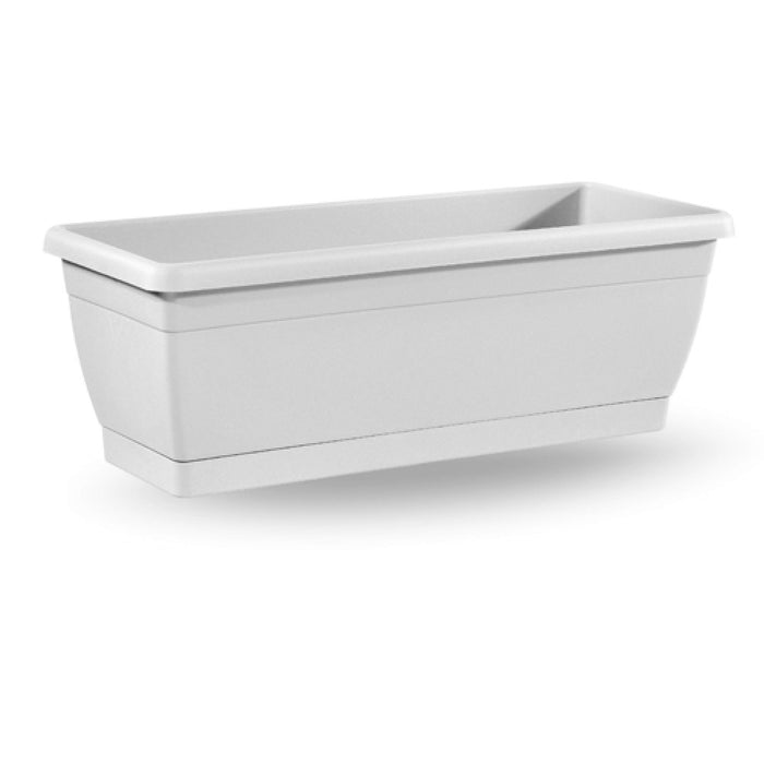 VASO fioriera CASSETTA da BALCONE Roxanne con sottovaso 50cm Veca VARI COLORI Color: BIANCO