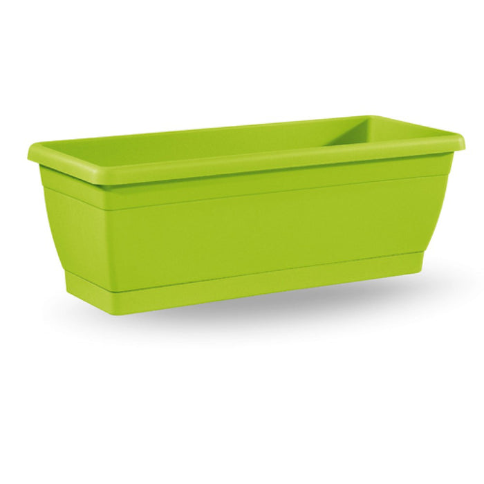 VASO fioriera CASSETTA da BALCONE Roxanne con sottovaso 50cm Veca VARI COLORI Color: VERDE ANICE