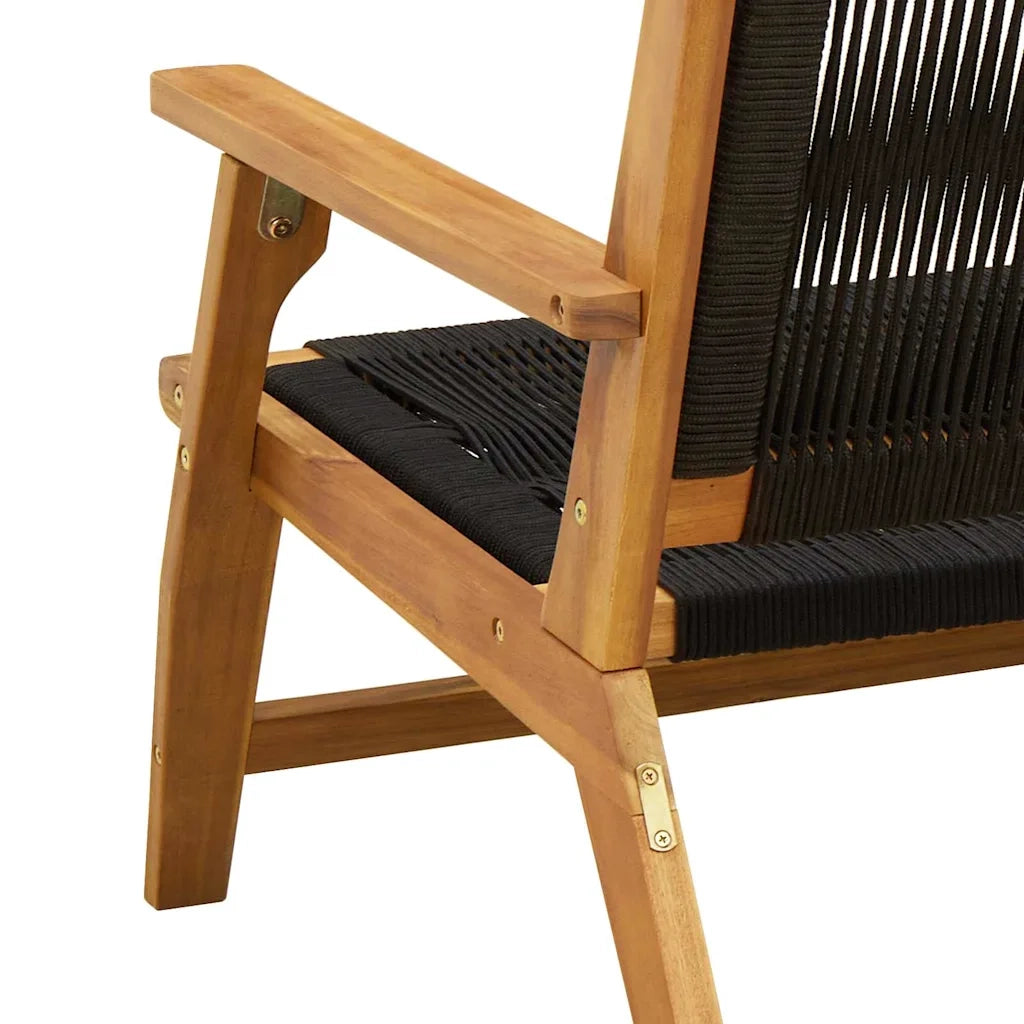 Arredamento da Giardino 2 pcs Nero 67 x 76 x 73 cm 367831