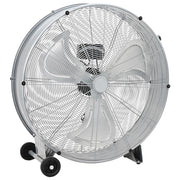 Ventilatore a tamburo  con ruote, 3 velocitÃ , argento, ?77 cm