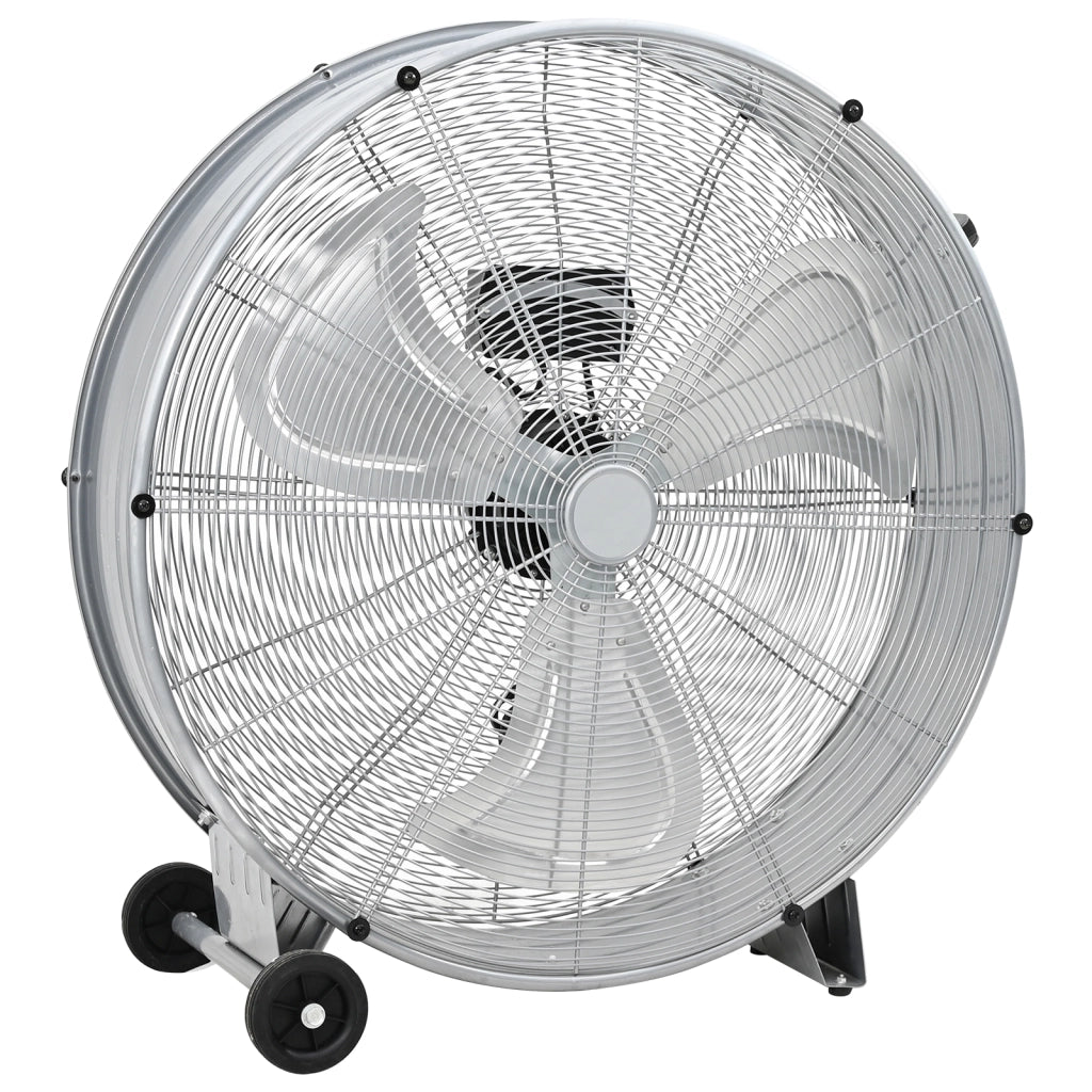 Ventilatore a tamburo  con ruote, 3 velocitÃ , argento, ?77 cm