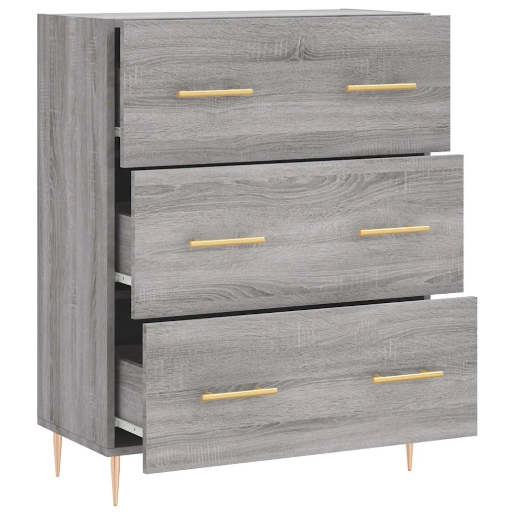 Credenza | Madia | Buffet da pranzo | Armadio da pranzo Grigio Sonoma 69,5x34x90 cm in Legno Multistrato