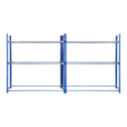 Scaffale Porta Pneumatici Portagomme 3 Ripiani Metallo Incastro Senza Bulloni x2