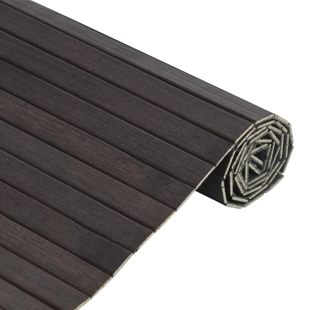 Tappeto Rettangolare Marrone Scuro 60x300 cm in BambÃ¹
