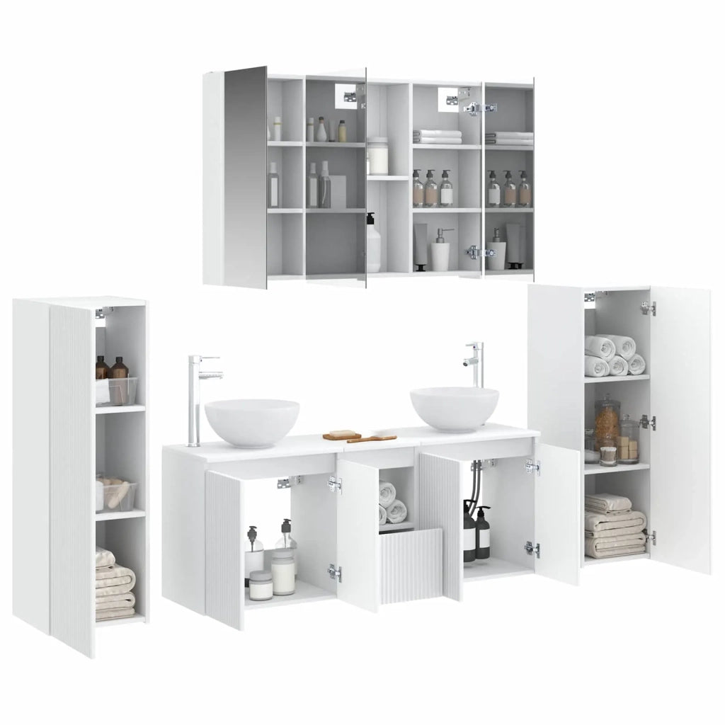 Set di mobili per il bagno 6 pcs Bianco 3407151