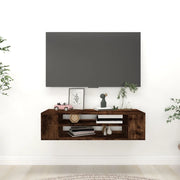 Mobile TV Pensile Rovere Fumo 100x30x26,5 cm Legno Multistrato 826360