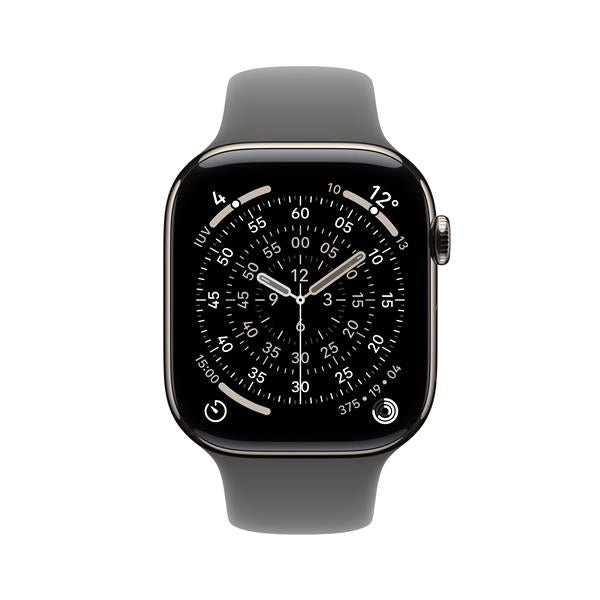 Aw s11 gps+cellular 46mm natural titanium case with stone grey sport band - m/l - MFCX4QL/A