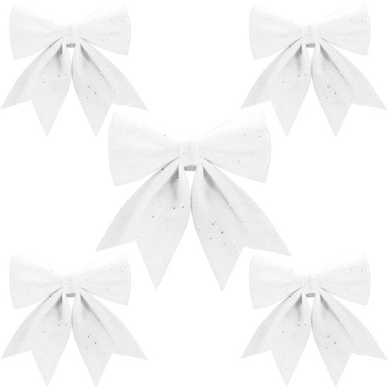 Decorazione di Natale Scintillante - 5 Pezzi - 17x18 cm/21x24 cm - Appeso - Avviso di Sicurezza