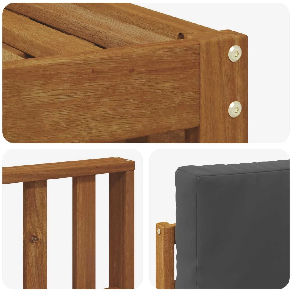 Set divano sezionale con cuscino 6 pcs Naturale e Antracite 3375082