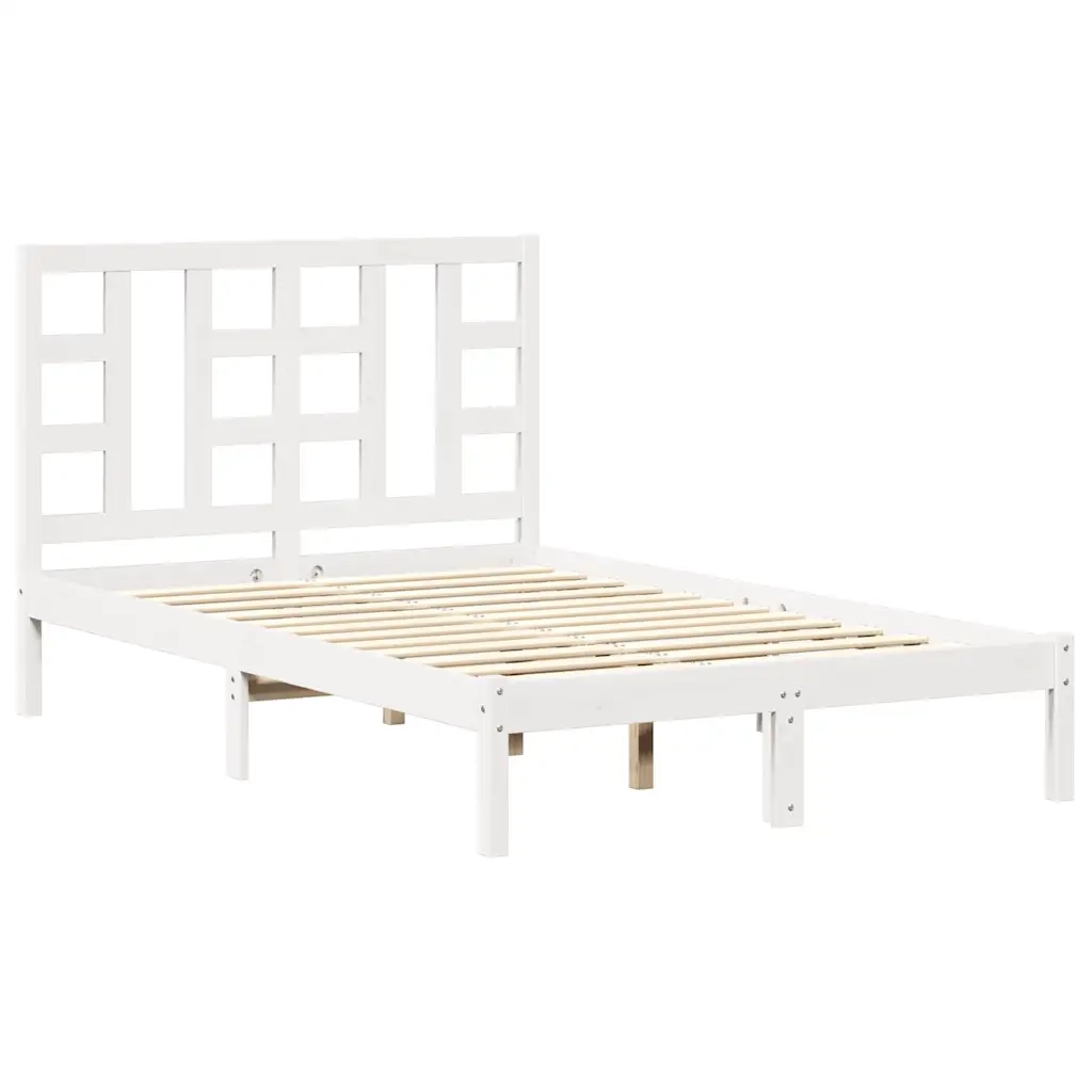 Giroletto-Struttura Letto Bianco in Legno Massello 120x200 cm 955109