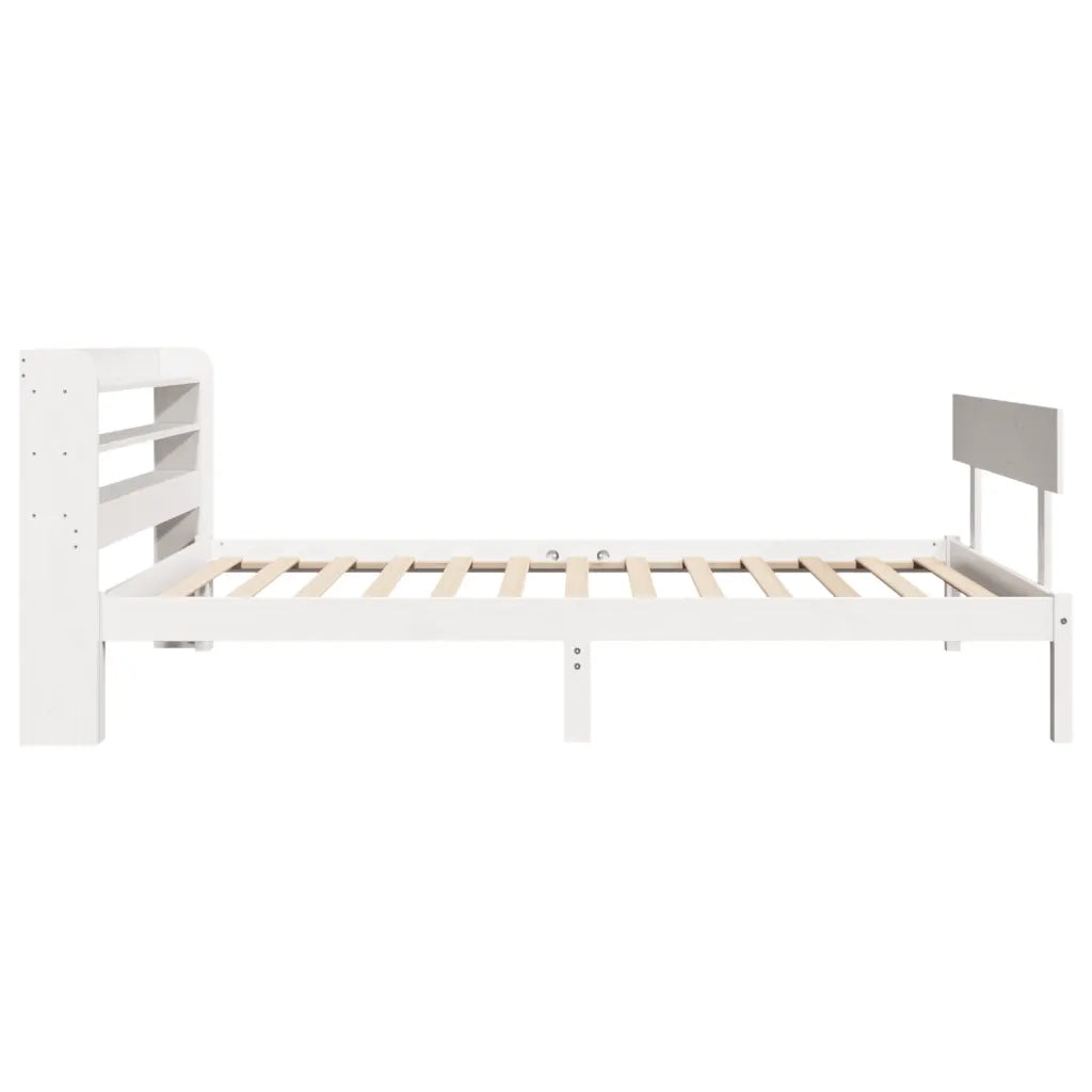 vidaXL Letto senza Materasso Bianco 75x190 in Legno Massello di Pino