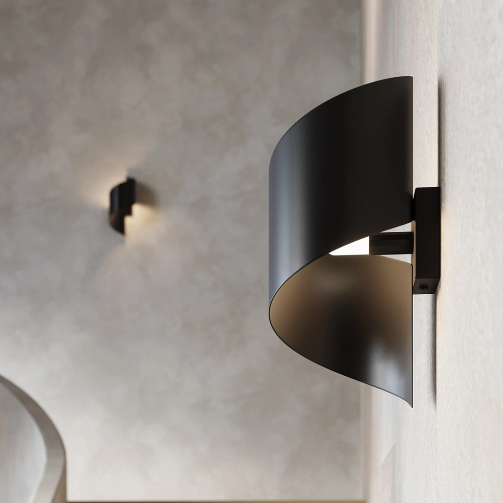 Applique a parete spirale nera OCEANO 1xG9 8W Pure Lume