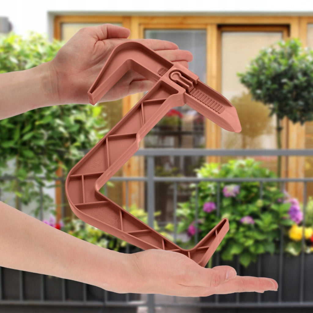 Set di 2 ganci appendiabiti KADAX per vasi da fiori, fioriere da balcone e ringhiere.