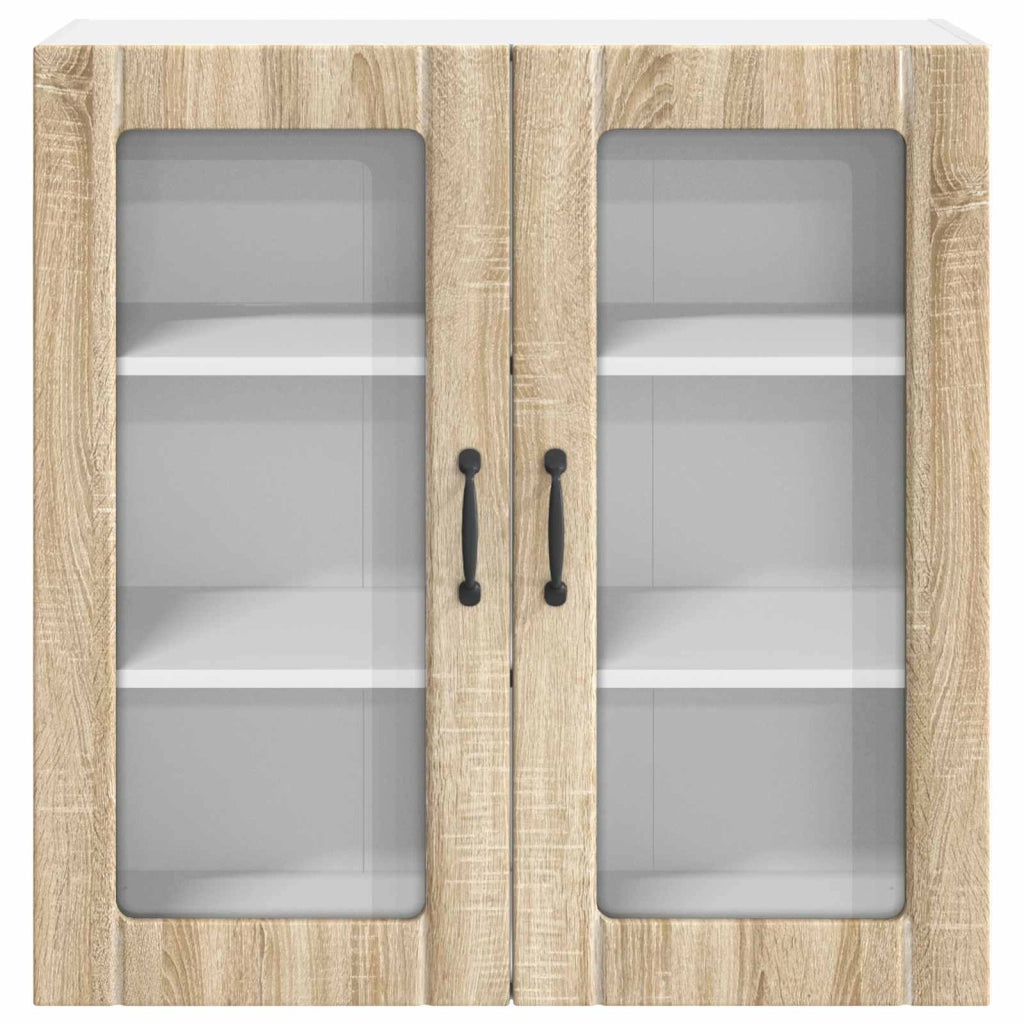 Mobile da cucina moderno con pratico spazio contenitivo 80 x 31 x 80 cm realizzato in legno ingegnerizzato di rovere Sonoma 02_0054084