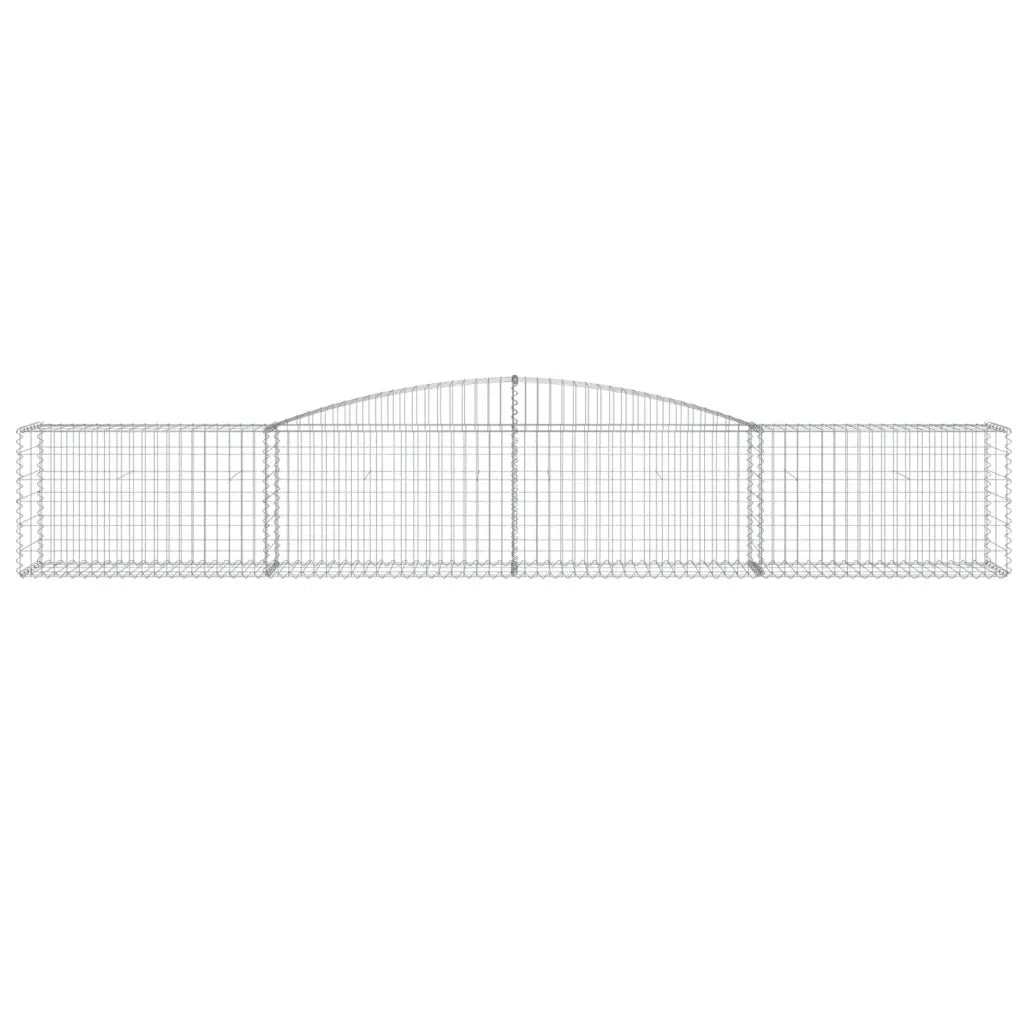 Cesti Gabbioni ad Arco 9 pz 400x50x60/80 cm Ferro Zincato 3146977