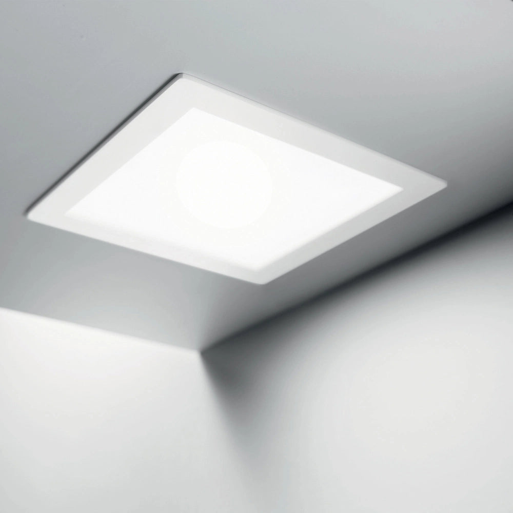 Faretto Da Incasso Moderno Groove Alluminio Bianco Led 20W 3000K Luce Calda
