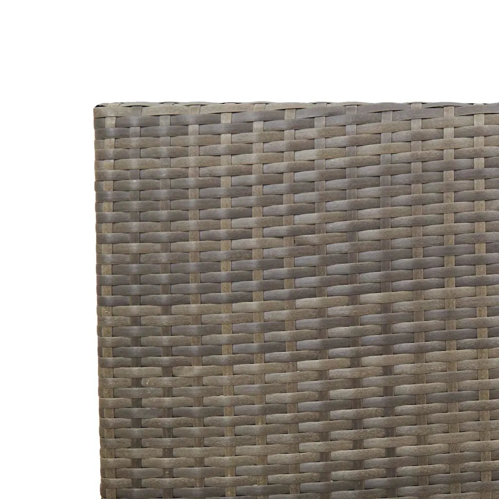 Sedie impilabili da giardino 2 pcs Grigio e Marrone 42006826