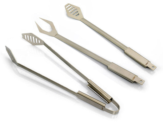 Set 3 Utensili per Barbecue in Acciaio Inox Lisa Luxury