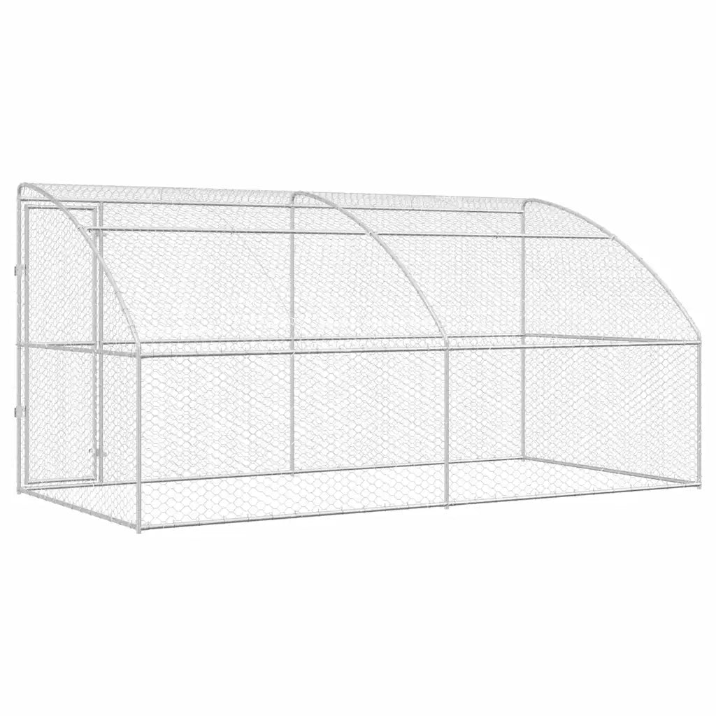 Cuccia per cani 2 pcs Argento 4 x 2 x 2 m Acciaio zincato 3368336