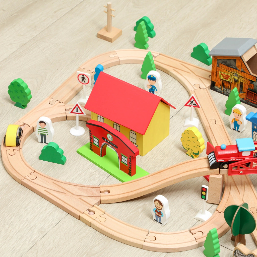 Tavolo da gioco bambini ¨C zephmum ¨C blu, legno, 98x60,5x40 cm