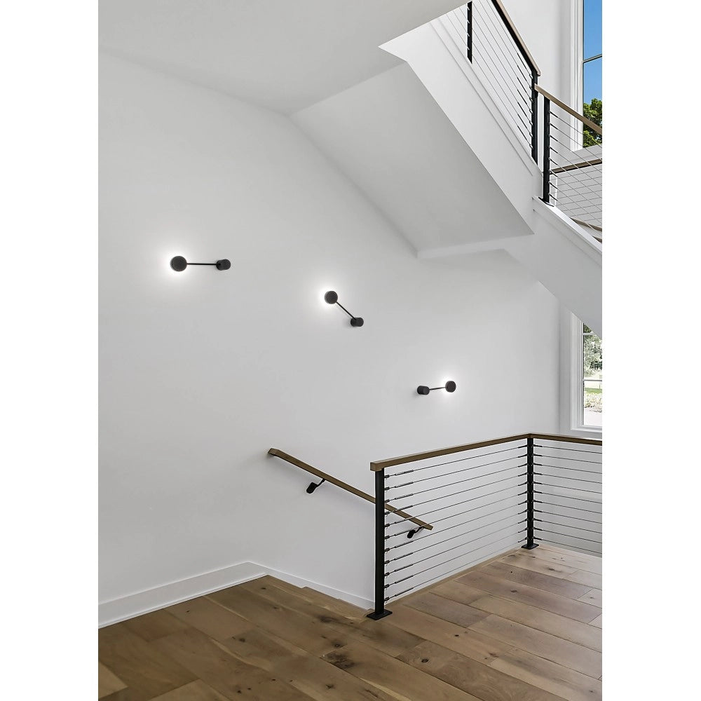 Lampada da parete Eclipsia nera - 325x85x64mm GX53 - Applique da muro in metallo elegante