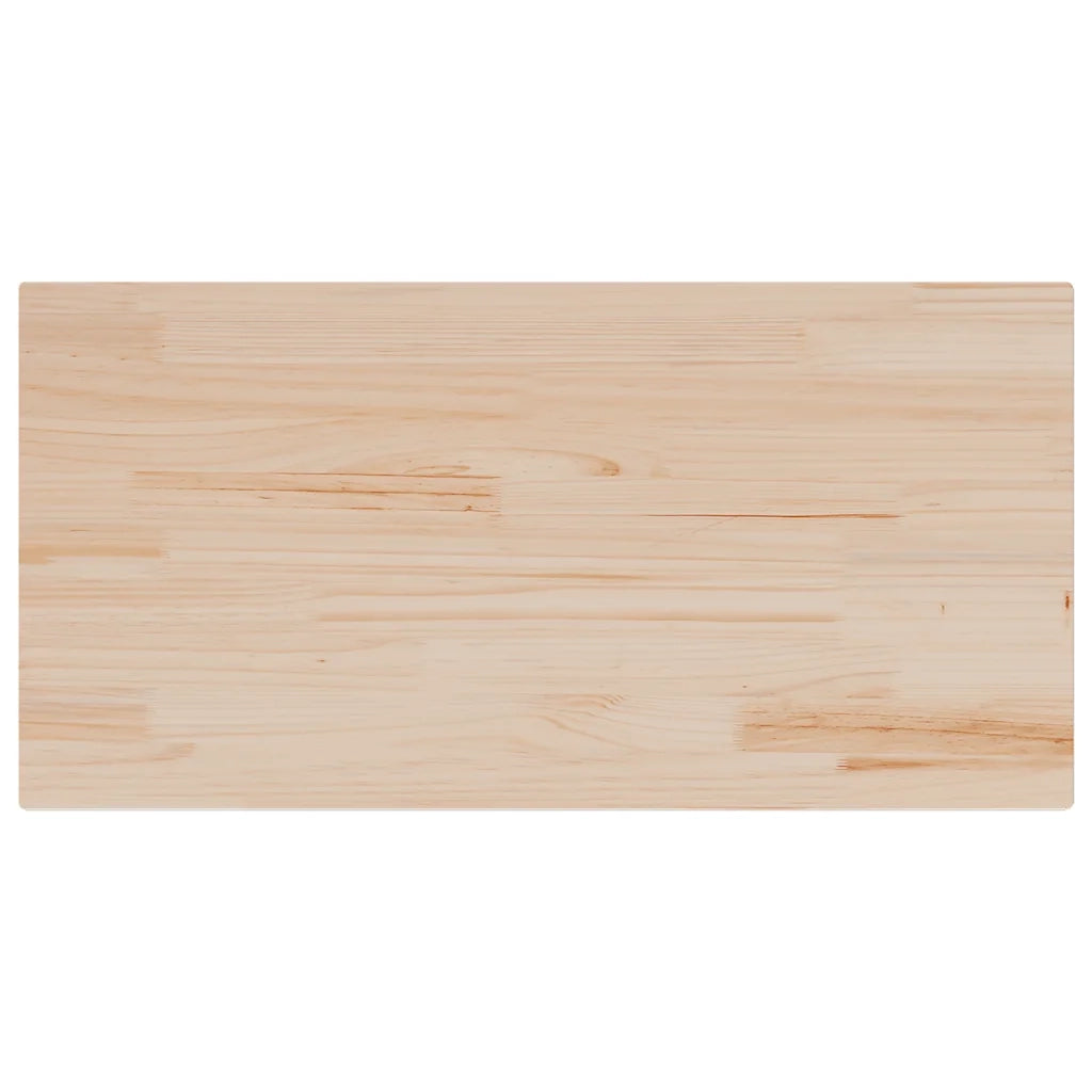 Piano Tavolo 100x50x2,5 cm Legno Massello di Pino Rettangolare 824405