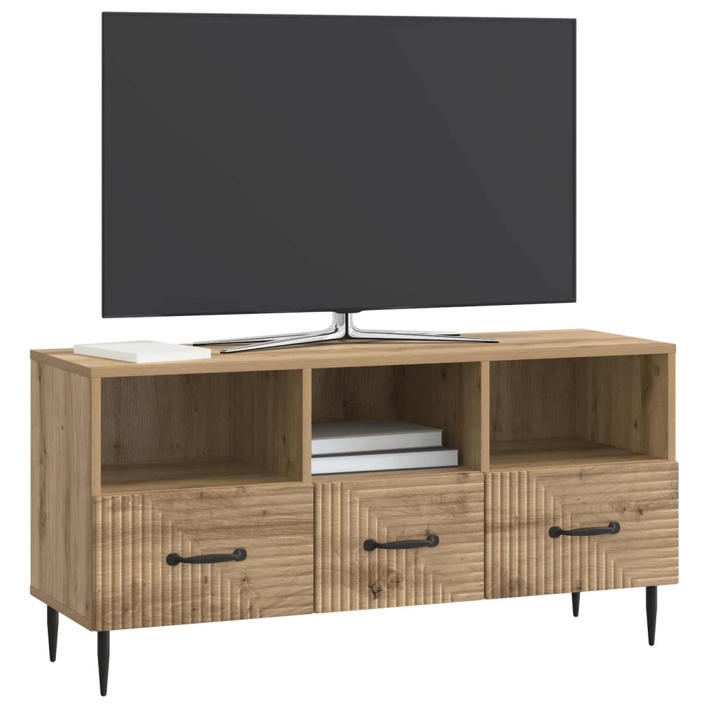Mobile TV con cassetto Rovere Artigianale 102 x 34,5 x 50 cm