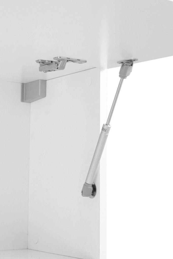 Fabiano, Parete Attrezzata 12 Ripiani Made in Italy, 30x280x180h cm Bianco Lucido