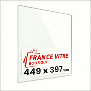 449 x 397 x 4 mm - Vetro per stufa a legna - vetro camino di ricambio - vetro per caminetto resistente al fuoco - France Vitre