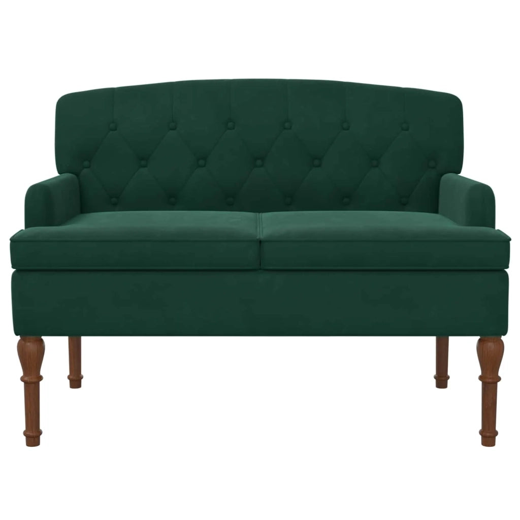 Loveseat con bottoni imbottiti Verde Scuro 111 x 65 x 79 cm 42041845