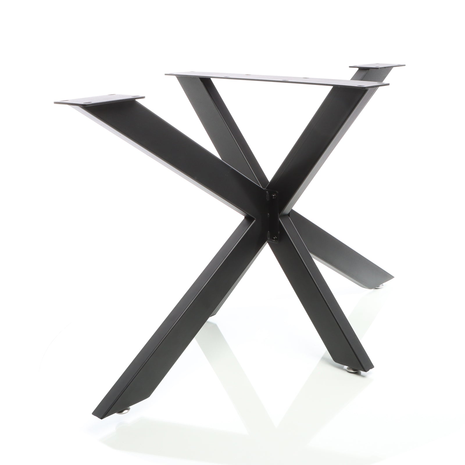 Telaio tavolo a gambe incrociate in acciaio 43x58x98 cm nero struttura tavolo a ragno