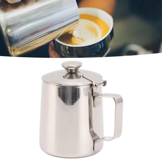 Ciotola in acciaio inossidabile - 350ml - per schiuma di latte e cappuccino.
