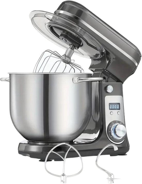 Macchina da Cucina - Robot da Cucina - Mixografo da Cucina - Food Processor - Impastatrice - 1200W - 6L - 6 Velocità - Antracite / Grigio Scuro