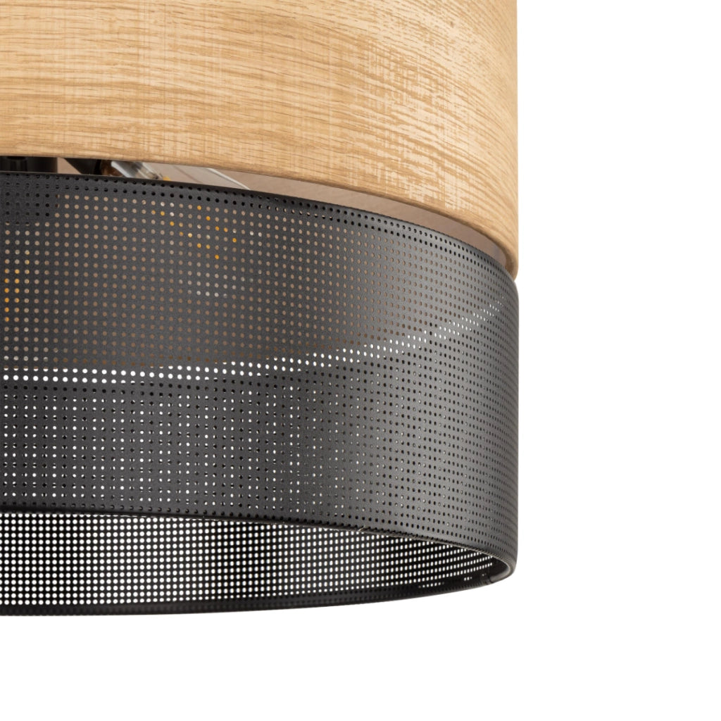 Lampada a sospensione Nicol legno/nero TK-Lighting 50cm