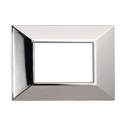 Placca Piramide Serie Moon 3P Colore Cromato Lucido Compatibile Con Bticino Axolute